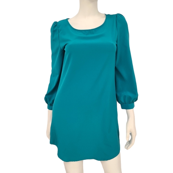 Love Culture Teal Green Shift Dress size Small - Picture 5 of 8